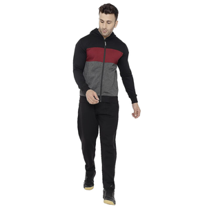 Personnalisé Solide Noir Rayé Hommes Plus La Taille 100% Coton Pull À Capuche Pantalon De Survêtement Ensemble Manches Longues Confortable Meilleur Prix Imprimer - Product Image 1