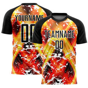 Maillots de football personnalisés en sublimation pour adultes, unisexes, avec noms et numéros de joueur, 100% polyester, séchage rapide, respirants, personnalisables - Product Image 5