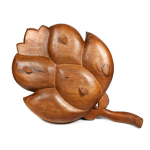 Vaisselle en bois massif de qualité supérieure Grande assiette et plateau à dessert en bois Idéal pour les fruits secs et le chocolat Ustensiles de cuisine de qualité supérieure - Product Image 6