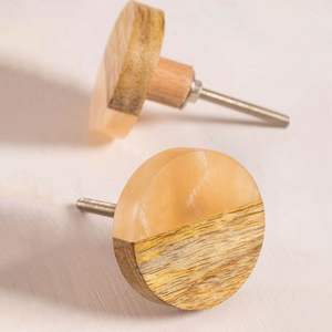 Boutons de meuble en bois et résine artistique Craft Valley - Quincaillerie de meubles moderne de qualité supérieure et durable pour la décoration intérieure de la chambre à coucher - Product Image 1