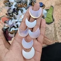 Pendentif en Lepidolite Polie et Quartz Lune, Pierre Naturelle de Qualité Supérieure pour la Guérison, Cristal d'Agate – Vente en Gros
