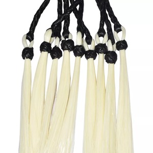 Flogger en cuir 100 queues 50 queues en cuir véritable couleur bleue poignée tressée Couples jouet adulte cuir robuste - Product Image 6