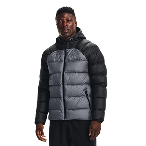 Chaqueta Acolchada con Capucha para Hombre, Informal, para Invierno, Color Gris y Negro, Resistente al Viento, Servicio Personalizable OEM - Product Image 3