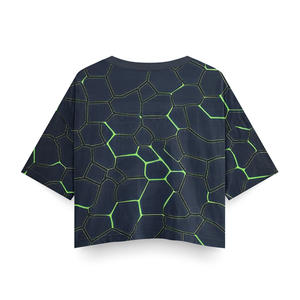 เสื้อครอปท็อปผู้หญิงสุดเก๋ |   ออกแบบเองได้ เป็นมิตรกับสิ่งแวดล้อม ผ้าฝ้าย ระบายอากาศได้ดี แห้งเร็ว |   เสื้อผ้าลำลองทรงหลวมแบบ OEM มีจำหน่าย - Product Image 2