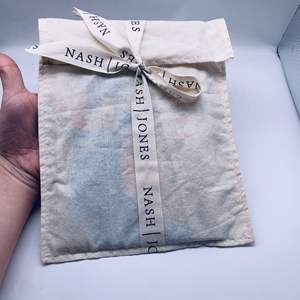 Sobre de sarga de algodón cepillado personalizado bolsa reciclable bolsa de cubierta de polvo para manualidades - Product Image 3