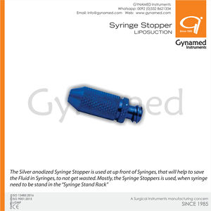 Instrumento GynaMED EU CE ISO Certificado Clase I Manual Tapón de jeringa reutilizable anodizado de plata Garantía de 2 años Base quirúrgica - Product Image 2