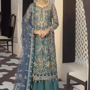 JILANI EXPORTER Women's Custom Material Salwar Kameez Party <b>Wedding</b> <b>Dress</b> Quick Dry All Seasons with Customized Packing - Product Image 4