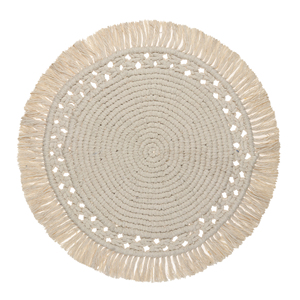Custom Size and Design Hand-Weaved Coaster <b>Mat</b> Made of Cotton and Hemp Private Label - Product Image 3