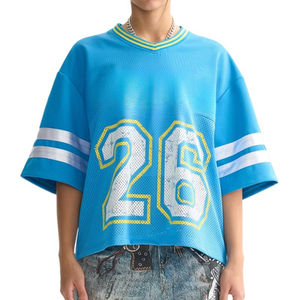 Maillot de football rétro pour homme Logo personnalisé OEM & ODM T-shirt de sport en maille à col V court Options de coupe carrée et de taille supérieure - Product Image 6