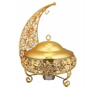 ถาดอุ่นอาหารทองแดงแท้สำหรับงานแต่งงานและงานเลี้ยง พร้อมขาตั้งเตา ดีไซน์ลายนูน ขายดี - Product Image 5