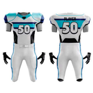 Maillots de football personnalisés par sublimation pour jeunes uniformes de vêtements de sport américains à séchage rapide ensemble d'extérieur respirant en taille XL pas cher - Product Image 4