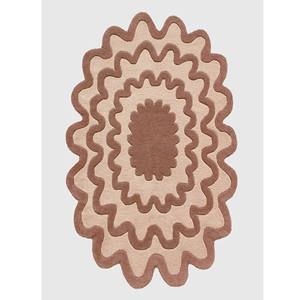 Modern Custom Handmade Beige Wool <b>Rug</b> Luxury Irregular Shaped Hand Tufted Pet Friendly <b>Picnic</b> Carpet Living Room Decor Wholesale - Product Image 4