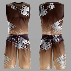 Uniformes de Baloncesto a Precio Económico, Impresión por Sublimación, Conjunto de Baloncesto, Tela de Malla de Secado Rápido, Estilo sin Mangas - Product Image 4