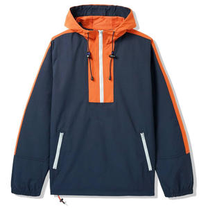 Combinaison de jogging deux pièces en nylon et polyester pour l'été personnalisée veste coupe-vent de gymnastique pour hommes - Product Image 5