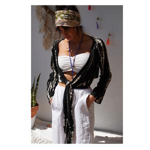 เสื้อกล้ามผ้าคอตตอนเก๋ไก๋ของซัพพลายเออร์อินเดียทรงหลวมสไตล์เรียบง่ายในชีวิตประจำวันของชายหาดวันทอในฤดูร้อนแบบลำลองแห้งเร็วพู่ - Product Image 1