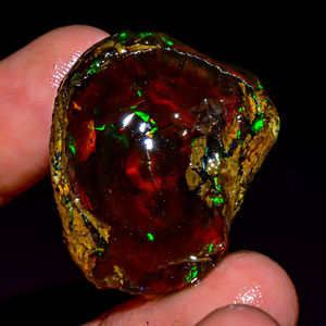 Piedra preciosa suelta de joyería de ópalo, Ópalo etíope en bruto, Ópalo de fuego múltiple, piedra preciosa de ópalo natural, Ópalo etíope crudo, 54 Ct. - Product Image 4