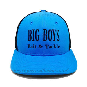 Sombreros de camionero estructurados de alta calidad azul de moda 6 paneles gorras deportivas de perfil alto sombreros con logotipo bordado personalizado hechos en Vietnam - Product Image 1