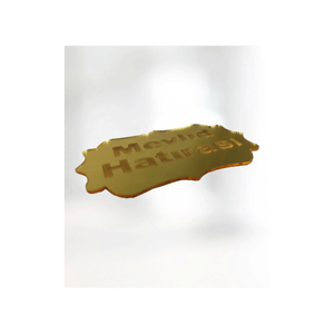 Placa de Identificación de Plexiglás Dorado y Plateado de 4 cm X 6 cm, Categoría de Producto: Placas, Modelo Pi02 - Product Image 2