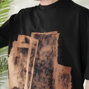 Camiseta Extra Grande Cómoda para Hombre, Transpirable, Talla Personalizada, Hecha de Algodón/Fibra de Bambú, Impresión de Logotipo Personalizado de Alta Calidad - Product Image 3