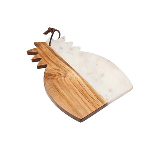 Tabla de cortar ecológica de mármol y madera con diseño de piña, venta al por mayor de plástico para uso en la cocina para la preparación de alimentos - Product Image 1