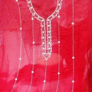 Designer moderne non cousu brodé à la main indien mode-avant costumes pour femmes Style traditionnel Protection solaire de haute qualité - Product Image 1