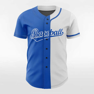 Baseball Jerseys Wholesale Breathable Softball Blank Custom Logo New Design High Quality 100% Polyester V-neck Custom Team Names - Product Image 1