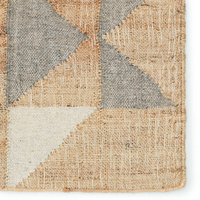 Handgefertigter, handgewebter Jute-Teppich mit flachem Flor, haustierfreundlich, modernes geometrisches Muster für Wohnzimmer, Schlafzimmer, Zuhause & Hotels