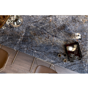 แผ่นควอตซ์พิมพ์ลาย Kalsedon สำหรับเคาน์เตอร์ครัวและท็อปโต๊ะเครื่องแป้ง หนา 2 ซม. 3 ซม. หินขัดเงา สำหรับโครงการก่อสร้างภายในเชิงพาณิชย์ - Product Image 1