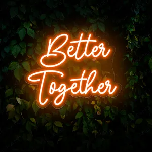 Dropshipping all'ingrosso Better Together Neon Sign Wedding Led Light, Love Neon Signs ODM OEM