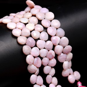 Cuentas de Briolette de piedras preciosas en forma de corazón facetadas de ópalo Rosa Natural para la fabricación de joyas, cuentas de cristal en forma de piedra de ópalo de 9-10mm - Product Image 4