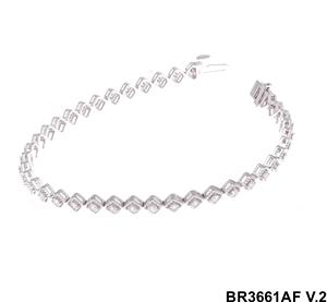 สร้อยข้อมือเทนนิสประดับเพชรสีทอง14K สำหรับสตรี1.3CTW สง่างามเหนือกาลเวลาประดับเพชรแท้ - Product Image 2
