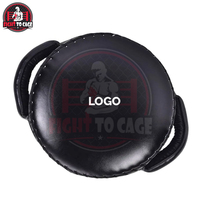 Bouclier de boxe en cuir PU fait main de bonne qualité, couleur noire, design léger absorbant les chocs, options personnalisables