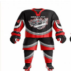 Uniforme de hockey sur glace personnalisé pour équipe, impression par transfert thermique de haute qualité à 100%, coupe-vent, respirant, écologique, couleurs personnalisées - Product Image 4