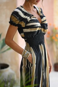 เดรสแม็กซี่ผ้าฝ้ายระบายอากาศน้ำหนักเบามีกระเป๋าลึกสามารถซักได้สำหรับวันสบายๆ - Product Image 2