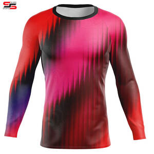 Promoción Sublimación Impreso Spandex Bjj Secado rápido Hombres Camisa de compresión Manga larga Deportes Baselayer Running Dry Rash Guard - Product Image 1