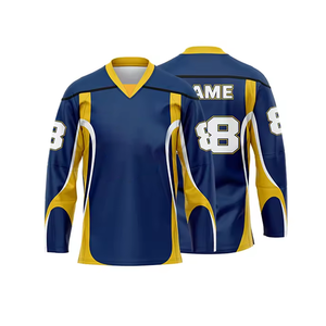 Vente chaude prix d'usine 100% Polyester Hockey sur glace uniforme chemises motif couleur personnalisation Sublimation Hockey sur glace maillot - Product Image 3