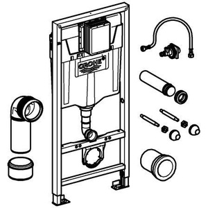 Para Rapid SL WC Element con Restrictor de Flujo GD 2, Accesorio de Cisterna de Inodoro de Plástico Montado en la Pared - Product Image 4