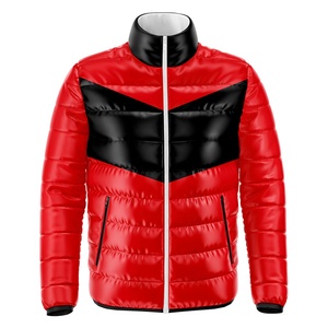 Cuello alto Manga larga Logotipo personalizado Estampado transpirable Soft Shell Impermeable Chaqueta acolchada a prueba de viento para hombres - Product Image 5