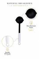 Sendok Sup Mini Nylon dengan Gagang PP, Anti Lengket, Aman, Efisien, untuk Menyajikan dalam Jumlah Sedikit, dari Gravy & Sauce Master