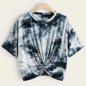 เสื้อยืดเอวลอยสำหรับผู้หญิงไซส์ XL ผ้าฝ้ายระบายอากาศได้ดีพิมพ์โลโก้ได้ตามต้องการ - Product Image 1