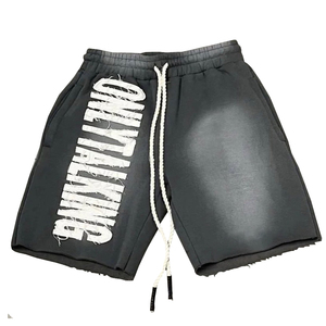 Customized Acid Wash <b>Short</b> with Sun Faded French Terry Distressed Embroidery <b>Patch</b> Solid Pattern 100% Cotton Casual OEM Service - Product Image 6