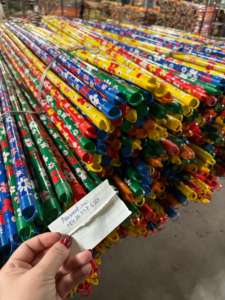 Palos de fregona de madera de PVC recubiertos de hilo italiano con flores de colores, venta al por mayor, manijas de escoba vietnamitas, escobas recogedoras - Product Image 6