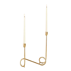 Venta al por mayor de pilares decorativos de alta calidad de vidrio de Metal de lujo portavelas de Metal antiguo de lujo tarro de vela decoración del hogar - Product Image 3