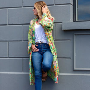 New Multi Floral <b>Sexy</b> Bikini Cover Dressing Robes Cotton Handmade Long Kimono Comfort <b>Wear</b> <b>Beach</b> Wrap Dress Kimono - Product Image 1