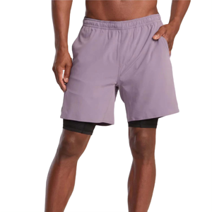 2024 nuevos pantalones cortos de gimnasio marrón sólido para hombre de secado rápido de alta calidad Spandex logotipo personalizado deportivo Fitness estilo Board Shorts 6XL XS para - Product Image 2