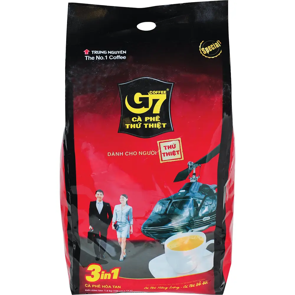 Wholesale Vietnamese G7 Instant Coffee 3 in 1 of 100 sachets 16g of Trung Nguyen/ Trung Nguyen G7 Coffee from Vietnam