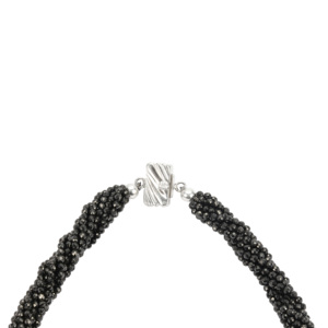 Collar de Espinela Negra Birmana de 180 Quilates con Cadena de Plata de Ley - Product Image 4