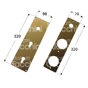 KIT INSERT INTERNE ET EXTERNE Pour serrures version double cylindre avec 2 protecteurs Finition bronze - Product Image 1