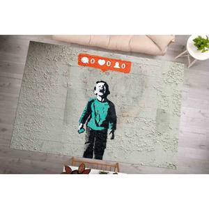 พรมลายกราฟฟิตีของแบงก์ซี่: ลายเด็กกำลังร้องไห้, พรมกันลื่น, พรมเนื้อนุ่มแบบไม่ถักทอ - Product Image 3