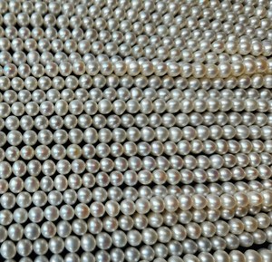 Perles blanches naturelles en vrac, brin de perles de haute qualité, non traitées, effet de changement de couleur, fabrication fine - Product Image 6